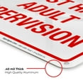 thumbnail image 6 of Pool Sign, Children Must Have Adult Supervision Sign, 10x14 Aluminum, 6 of 8