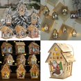 thumbnail image 3 of Adornos navideños LIUXGMXG Cabaña de troncos con Papá Noel, 3 of 5