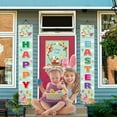 thumbnail image 2 of Wovilon Happy Easter And Hello Spring Porch Sign Easter Hanging Wall Banners Swedish Gnome Bunny Party Colorful Eggs Indoor Outdoor Welcome Porch Wall Decor Front Door Party Decorations, 2 of 6