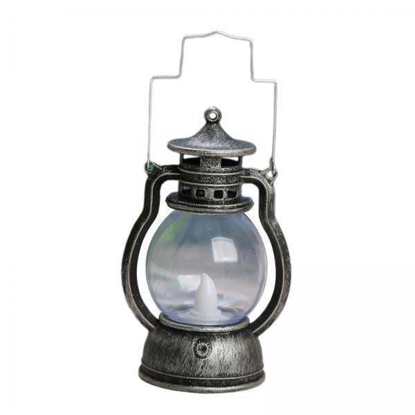 2x Farol Vintage de lámpara Sin Llama, Linterna Parpadeante Envejecida, Lámpara de Aceite Pilas, Faroles Colgantes Decorativos para Del shamjiam Linterna de lámpara de aceite