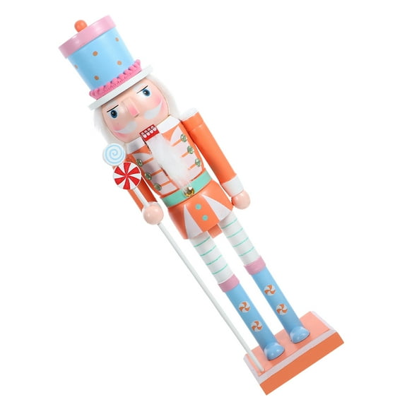 KAKOWELY Nutcracker Statue 25.0x7.5x6.5in Wood Fairy Tale Christmas Party Decoration 1Pack