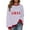 #0118-Purple, variant on Uootdi Christmas Long Sleeve Sweatshirts Gift For Women Oversized Embroidered Striped Merry Christmas Letter Printed Pullove r Ugly Xmas Sweater Tops