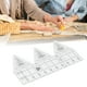 thumbnail image 4 of Regla De Costura, Regla Para Acolchar Tela Acrílico Transparente Triangular De 60 Grados Para Costura De Ropa Para Corte De Tela ANGGREK Clear Ruler, 4 of 8