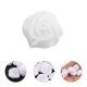 thumbnail image 2 of 50 rosas artificiales de satén hechas a mano, para manualidades, proyectos de flores de tela para ramos de boda y decoraciones, color blanco., 2 of 5