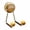 C, variant on CMrtew Wall Hooks for Hanging Stainless Steel & Wood Dual Hook - Adhesive Hooks for Hanging Bathroom, Kitchen & Entryway - No Drill Coat Hooks with Wooden Ball Ends for Towels, Keys, Robes & Bags