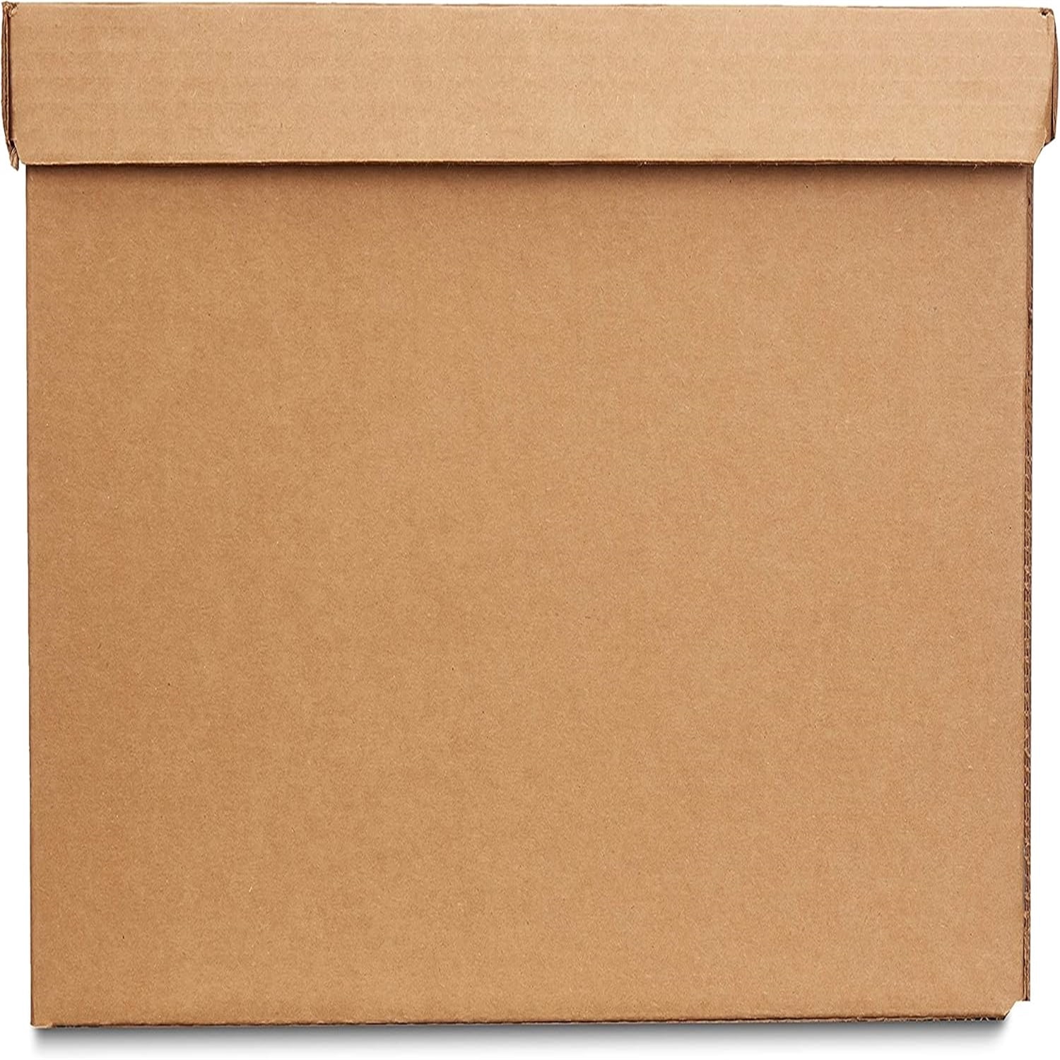 Moving Boxes with Handles and Lids, 19 x 14.5 x 15.5 in, Brown, 10-Pack, Medium