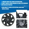 (4 Pack)15 Inch Universal Wheel Rim Cover Hubcaps Snap On Car Truck Fit R15 Tire-BLACK MATTE