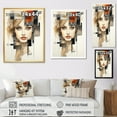 thumbnail image 4 of Designart "Stylish Lovely Cubic Portrait I" Fashion Wall Art Living Room, 4 of 5