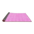 thumbnail image 2 of Ahgly Company Indoor Round Solid Pink Modern Area Rugs, 6' Round, 2 of 4