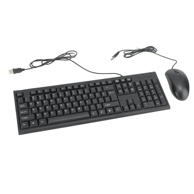 Keyboard and Mouse Combo, Waterproof Keyboard and Mouse Strong ABS Black for Desktop PC