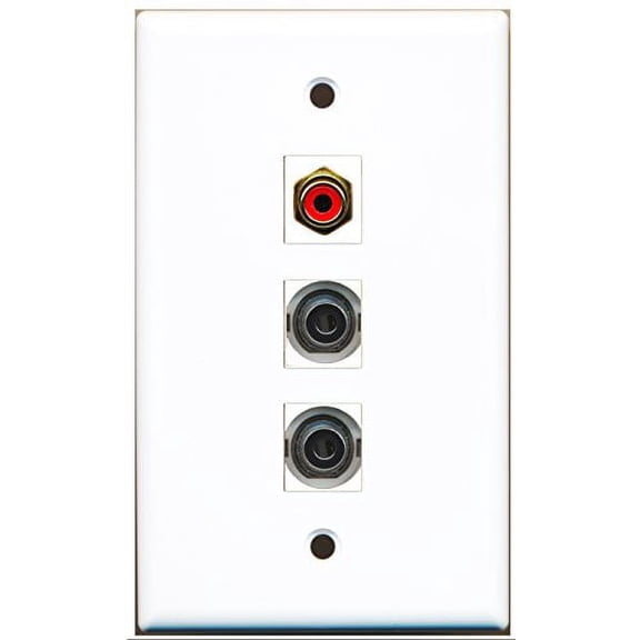 RiteAV - 1 Port RCA Red 2 Port 3.5mm Wall Plate