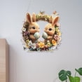 thumbnail image 5 of Easter Bunny And Egg Hanging Ornaments 2D Flat Designs, Acrylic Bunny And Egg Ornaments For Home Garden, Flat Acrylic Easter Decor For Wall Decoration, 5 of 6