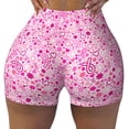 thumbnail image 2 of Honeii Breast Cancer Awareness2 Print Women's Workout Shorts, Gym Shorts for Active Wear, Sports Shorts,Women's Running Shorts,Quick Dry Athletic Shorts-XX-Large, 2 of 8