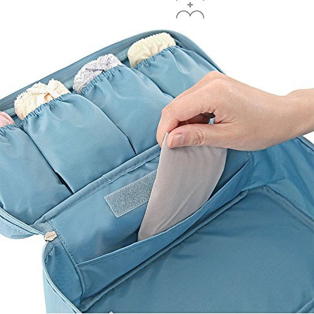 K-cliffs Nylon Organizer Multi Pocket Travel Pouch Liner Carry Case with Handle, Grey