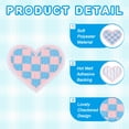 thumbnail image 3 of Uxcell Heart Checkered Iron on Patches Embroidered Appliques Sew on Patches for Jacket Denim Collection Clothes Dress Hats Jeans DIY Accessory, Light Blue/Light Pink, 3 of 6