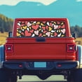 thumbnail image 4 of SEANATIVE Truck Back Window Decal 66.9 x 22.4 Inch See Through Perforated Vinyl Film Wrap Sticker Waterproof Sun Block Decals for Car Valentine's Day Decor, Red Heart-shaped Print, 4 of 7
