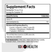 10X Health Amino Blend Tropical Orange - EAA & BCAA Amino Acids Powder, Pre & Post-Workout Energy Boost, 30 Servings