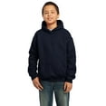 thumbnail image 1 of Gildan Boys Long Sleeve Front Pouch Pocket Hooded Sweatshirt. 18500B, 1 of 8