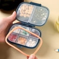 thumbnail image 5 of MoistureProof Mini Weekly Organizer Box 7 Grids Portable Airtight Plastic Storage Case with Containers, Semi-Transparent, Travel Pill Holder, Black Blue Green, 4.33x3.15x1.18 in, 5 of 8