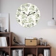 thumbnail image 2 of Wall Clock Sage Green Fruit Clocks PVC Silent Non-Ticking Battery Operated Decorative Berry Leaves Nature Round Clock for Home Living Room Kitchen Bedroom Office School Wall Decor 10 Inch, 2 of 9