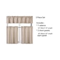 thumbnail image 2 of 3 pieces Kitchen window set 2 Curtain panels linen and 1 Valance Blackout Rod Pocket for Bathroom Home décor WK4 Taupe color, 2 of 5