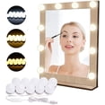 thumbnail image 1 of Lámpara de luz LED para espejo, iluminación de espejo cosmético, 10 pasos de brillo y 3 modos de color, 10 luces LED de espejo, maquillaje, bombillas USB Hollywood (espejo no incluido)... Zhivalor BST3079895, 1 of 5