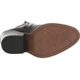 thumbnail image 5 of FRANCO SARTO Womens Black Back Pull-Tab Goring Padded Gamble Round Toe Block Heel Zip-Up Leather Booties 6.5 M, 5 of 5