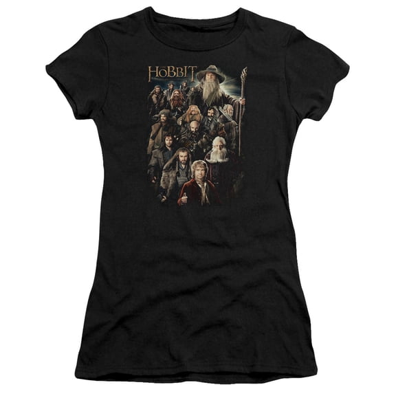 The Hobbit Somber Company S/S Junior Women's T-Shirt Sheer Black