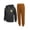 Black / Brown, variant on Boys' 2 Piece Athletic Tracksuit Jogging Outfit Sweatsuit Zip Up Hoodie and Active Pants Sets