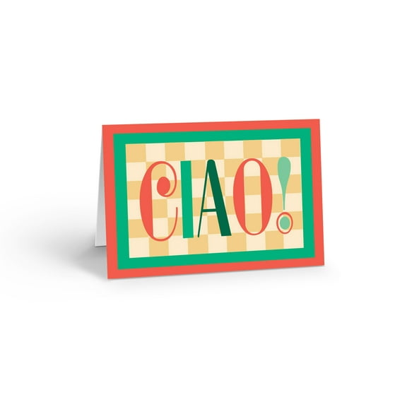 Ciao Hi Hello Blank Note Card - 10 Notecards and Envelopes - 14106