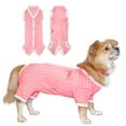 thumbnail image 1 of TONY HOBY Dog Pajamas, Dog Onesies Jumpsuit, Dog Recovery Suit After Surgery for Small Medium Dog (Pink, Girl, S), 1 of 8