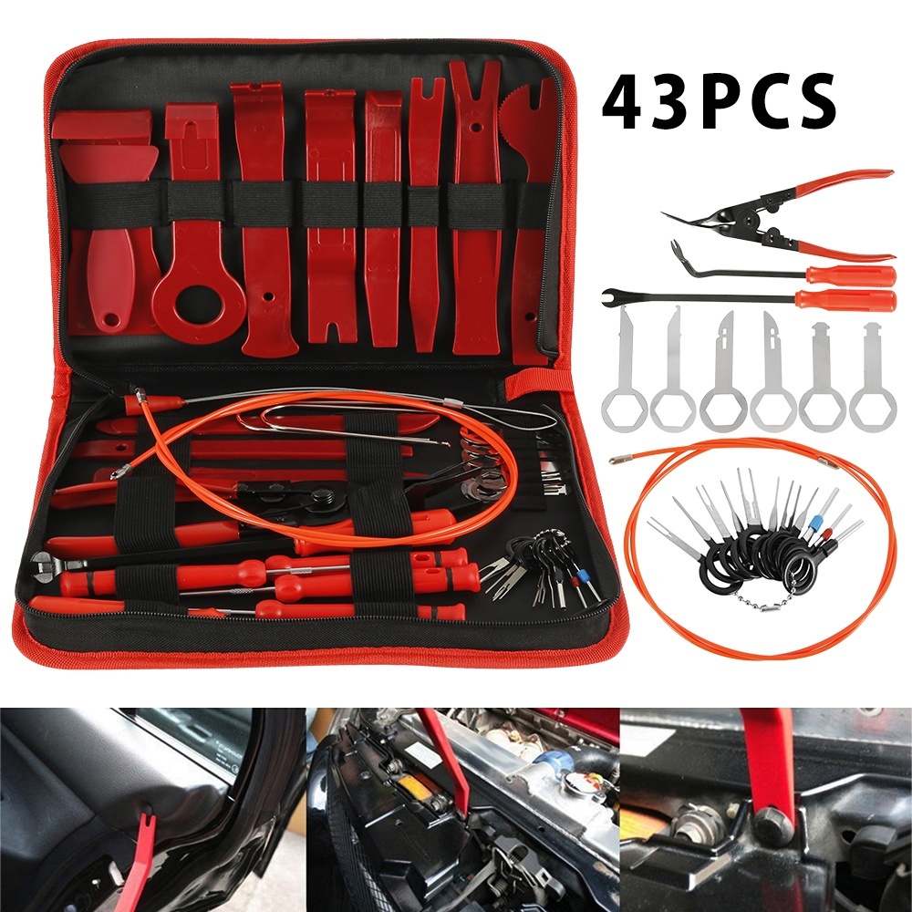 Willstar 43PCS Car Trim Removal Molding Tool Kit Panel Door Pry Dash