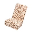 thumbnail image 2 of Funda para silla Funda con estampado elástico Funda lavable Protector de silla Funda de asiento universal para hotel en casa, Café con champán kenally HA003278-04, 2 of 6
