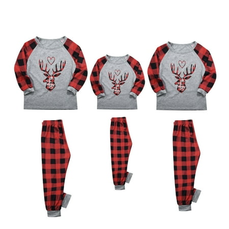 

Odeerbi Clearance Christmas Pajamas For Family Matching Outfits Child Long Sleeve Outfit Printed Housewear Pajama Suit Top+Pants Suit Child Outfit