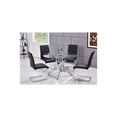 thumbnail image 2 of Best Master Furniture Alison 5-Pieces Modern Dinette Set With Glass Top, Black, 2 of 4
