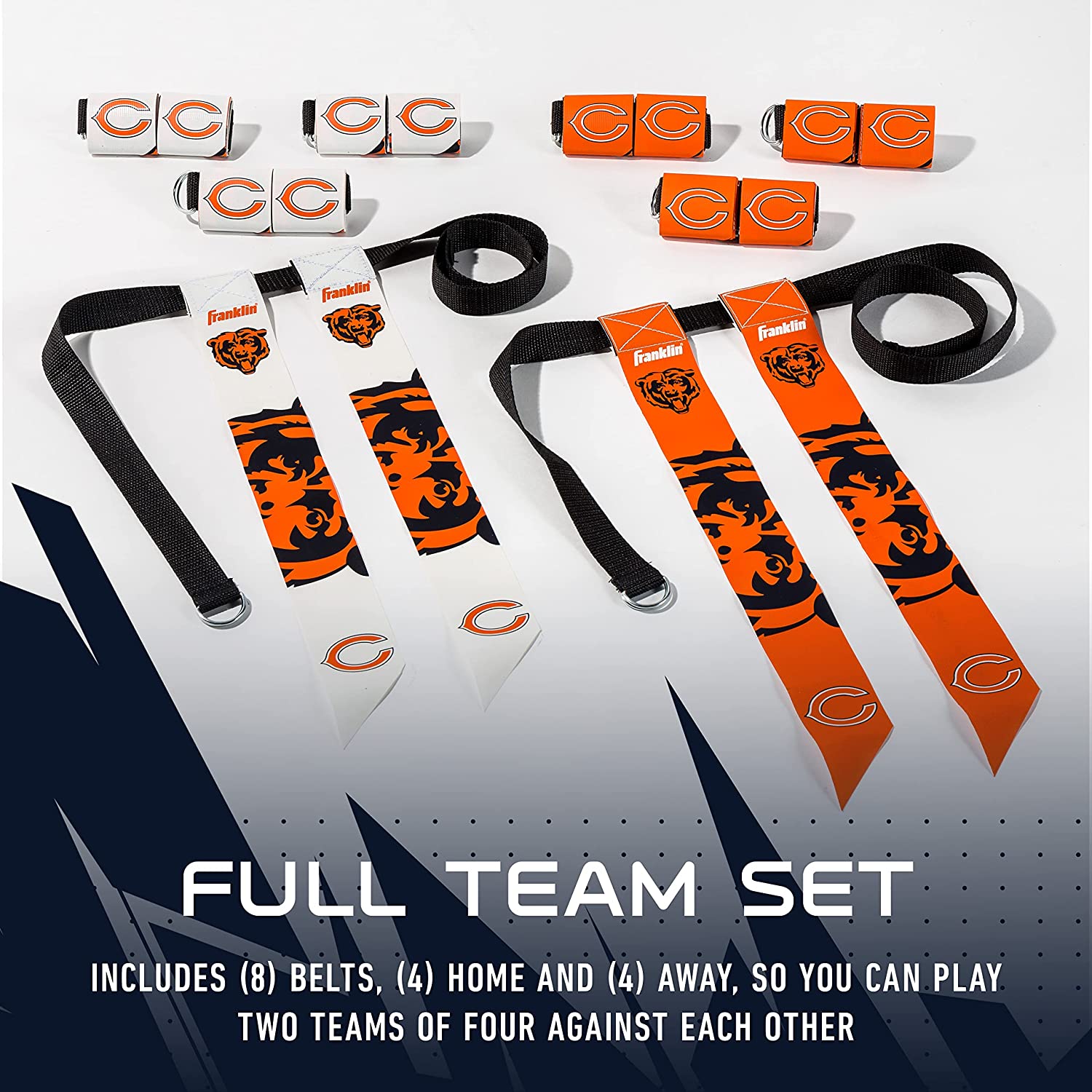 Franklin Sports NFL Chicago Bears Youth Flag Football Set - image 2 of 8
