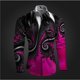 thumbnail image 1 of Camisa de solapa de traje 2024, nueva camisa deportiva informal de moda con botones de solapa, patrón HD, suave y cómoda, talla europea, para hombre, 1 of 6