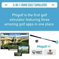 thumbnail image 1 of PHIGOLF Home Golf Simulator with Weighted Swing Stick, Indoor & Outdoor Use, Swing Trainer with Motion Sensor & 3D Swing Analysis, Supports Android and iOS Devices, Compatible with WGT & E6 Connect, 1 of 5