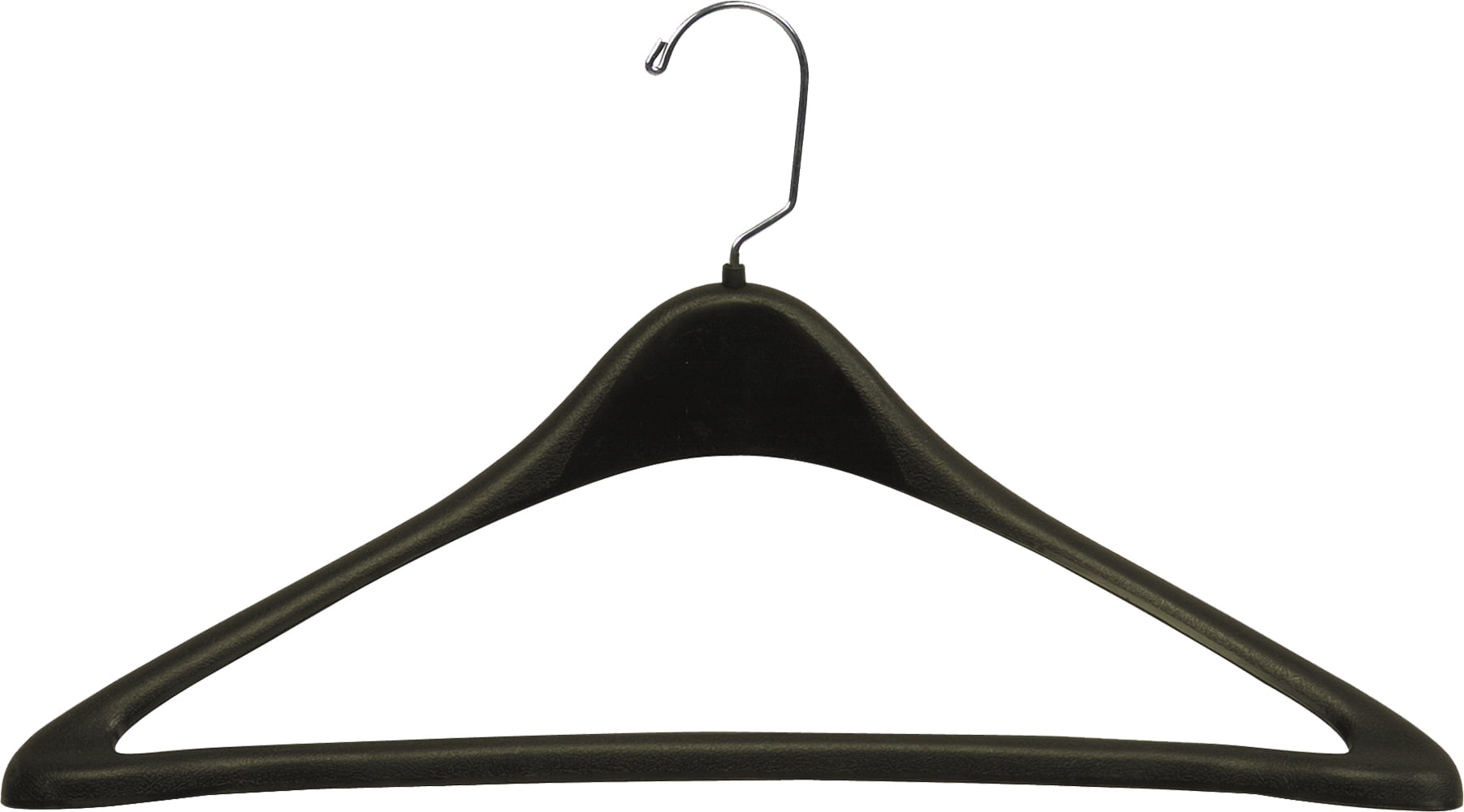 Standard Clothing Hangers HOUSE DAY Black Plastic Hangers,50 Pack Plastic Clothes Hangers for Skirt Suit Coat