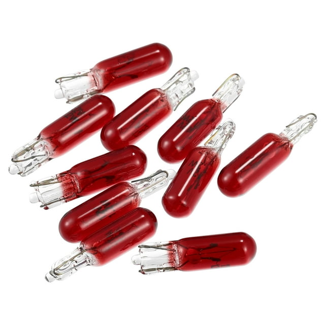 Unique Bargains 10pcs DC 12V T5 W1.2W LED Lights Dashboard Light Red for Car Internal