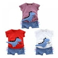 thumbnail image 2 of Summer Baby Boy Clothes Sets Newborn Baby Girl T-shirt Tops+Shorts 2PCS Outfit Tracksuit Toddler Kids Clothing Set,0-4Y, 2 of 2