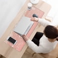 thumbnail image 3 of Mouse Pad , XXL Desk Pad, Pink Mouse Pad, 31.5x11.8 inches Desk Mat with 3 Levels for Computer Keyboard, Large Mousepad for Home Office Work, 3 of 7