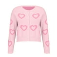 thumbnail image 4 of JFGHDG Women's Valentine's Day Knit Sweater Womens Cardigan Sweaters with Pockets Valentines Sweatshirts for Women Graphic Sweaters Valentine's Day Sweatshirts Sweater Women Plus Size Pink M, 4 of 8