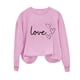 thumbnail image 4 of Sudadera Penkiiy Valentine para mujer: lindas camisetas del día de San Valentín Love Heart Graphic Print Suéter de manga larga Tops XL Pink, 4 of 5