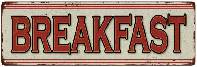 Full English Breakfast Cafe Kitchen Pub Vintage Food Old Small Metal Tin Sign 
