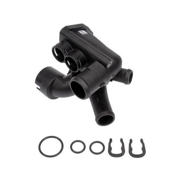 Cylinder Head Engine Coolant Thermostat Housing Assembly - Compatible with 2004, 2008 Volkswagen R32 3.2L V6