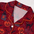 thumbnail image 4 of Likimi Toddler Girls Halloween Pajamas Set Short Sleeve Hallowmas Cartoon Print Lapel Button Down Pjs Tops With Shorts For Party Casual Homewear, 4 of 4