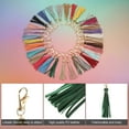 thumbnail image 4 of 10pcs Borlas de Cuero PU, Charm de Borla de 6" con Gancho Giratorio para Hacer Joyería (Verde), 4 of 6