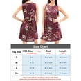 thumbnail image 2 of Gustave Women Fashion Sleeveless O-neck Print Casual Loose Mini Dress Summer Party Swing Tank Dress with Pockets "Red, XL", 2 of 9