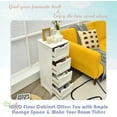 thumbnail image 5 of LOKO Floor Storage Cabinet with 4 Drawers, Bathroom Cabinet with Anti-toppling Device, Multifunctional Floor Cabinet for Bathroom, Living Room, Kitchen, 12 x 12 x 32 inches (White), 5 of 9